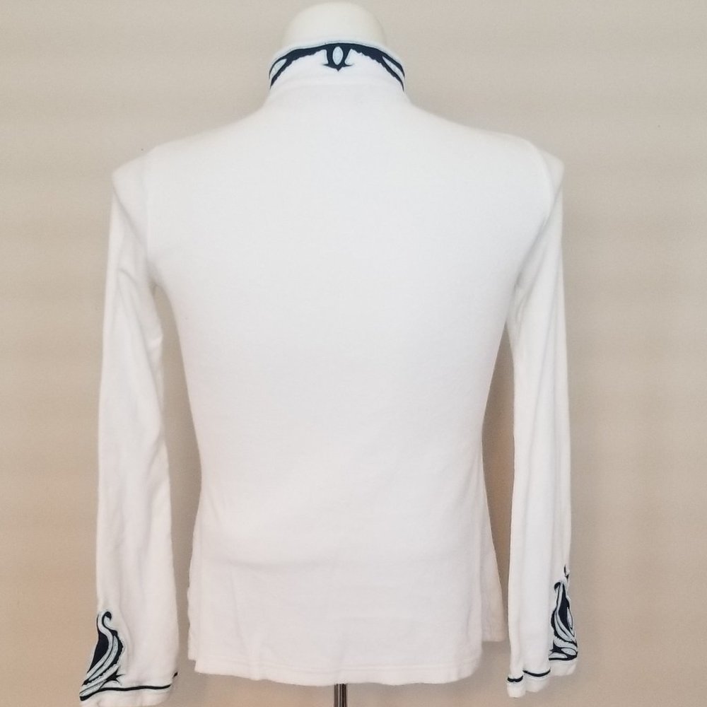TORY BURCH Terry Cloth Embroidered Top Size XS - Picture 6 of 11